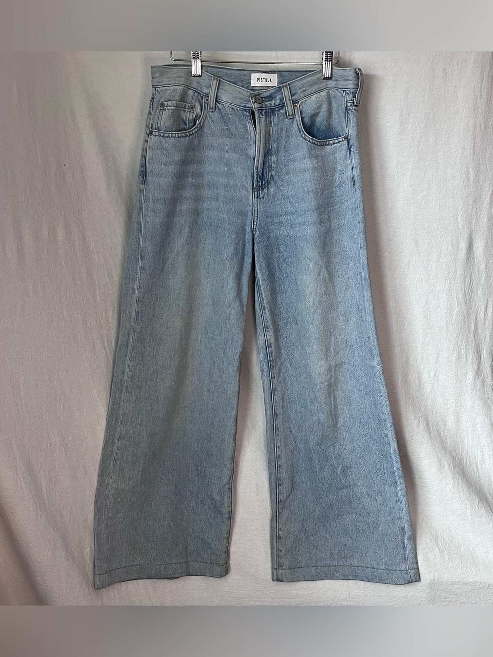 Pistola Jadyn Palazzo Jeans Chateau Light Wash Wide Leg Size 27x28